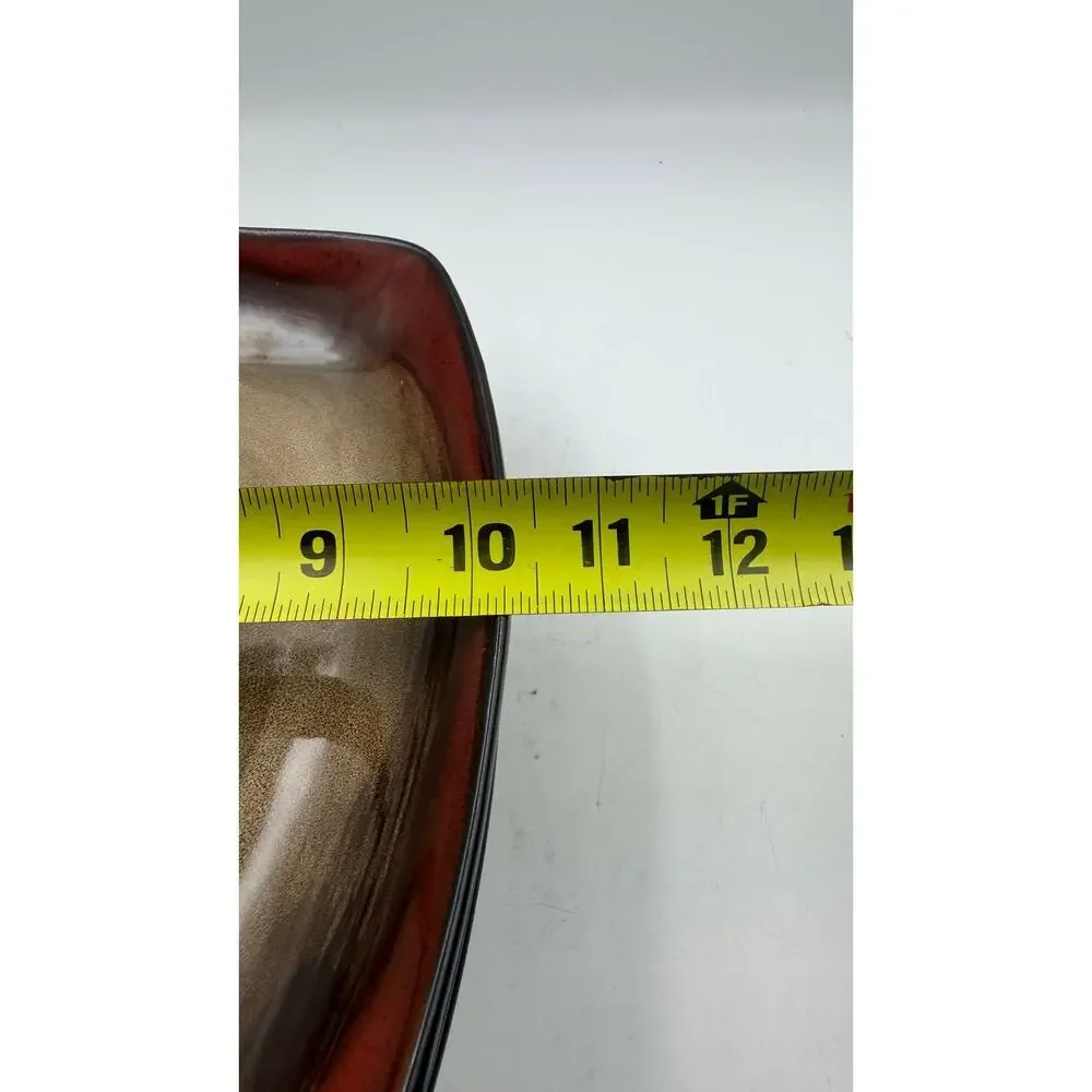 Set of 4 Beekman Home Brown Reactive Glaze Square 10
